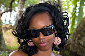 Afro-caribbean woman at Puerto Limon, Costa Rica. - BPYD7C