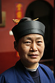 Portrait of a chinese nun, Nunnery Huanting, <b>Heng Shan</b> South, Hunan province <b>...</b> - BAY7P6